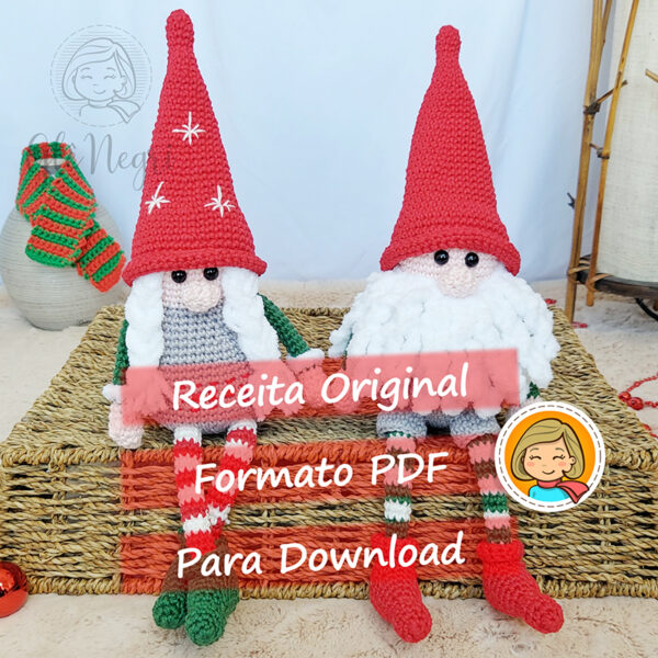 Receita do Casal de Gnomos em Amigurumi - Image 2